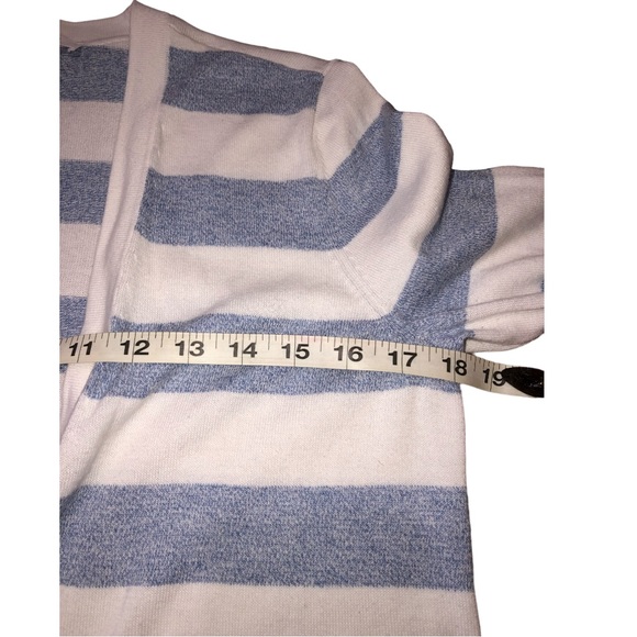 Talbots Blue/White Stripe Open Front Cardigan Sweater - S - Picture 12 of 15